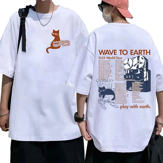 White Wave To Earth Shirt